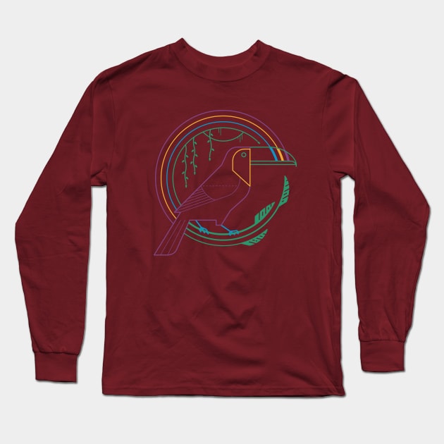 Rainbow Forest Long Sleeve T-Shirt by Thepapercrane